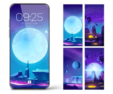 illustrations for mobile phones